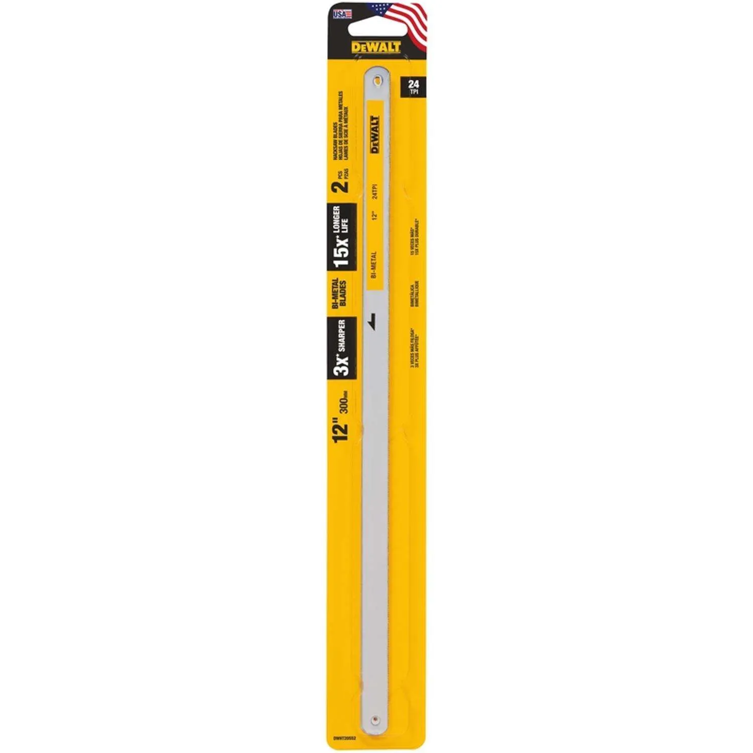 12 in. Bi-Metal Hacksaw Blades 24 TPI - 2 PACK
