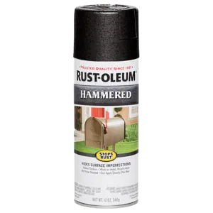 12 OZ Stops Rust Hammered Spray Paint - Black