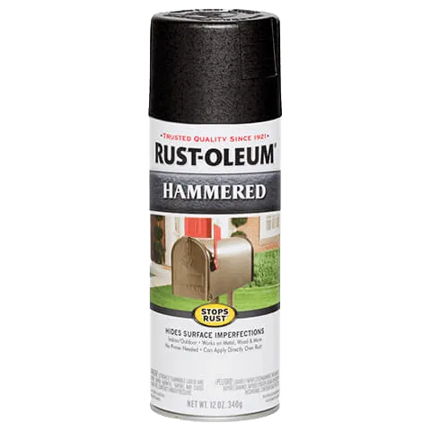 12 OZ Stops Rust Hammered Spray Paint - Black