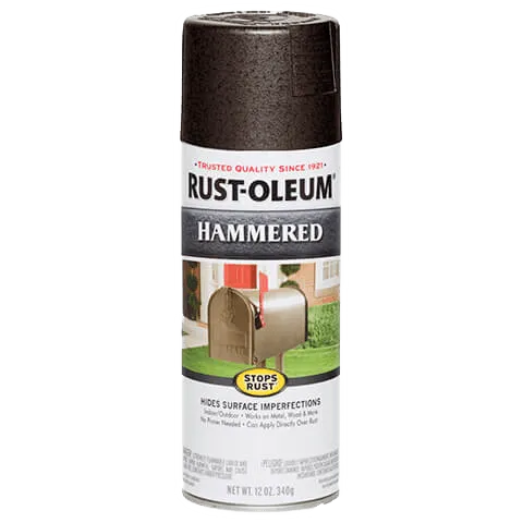 12 OZ Stops Rust Hammered Spray Paint - Dark Bronze