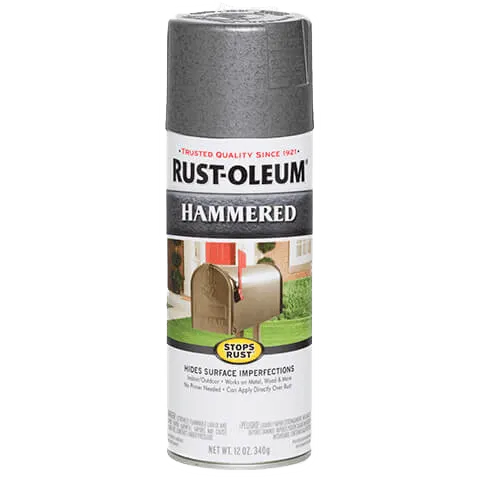 12 OZ Stops Rust Hammered Spray Paint - Gray