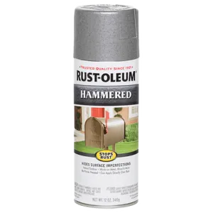 12 OZ Stops Rust Hammered Spray Paint - Silver