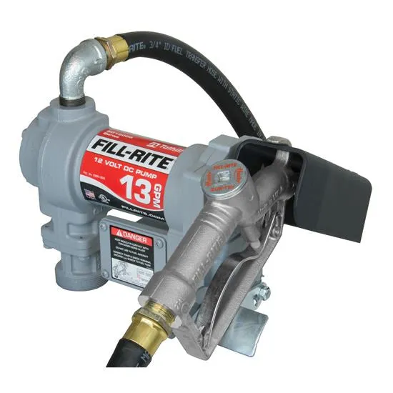 12v Dc 13gpm Standard-duty Fuel Transfer Pump With Manual Nozzle
