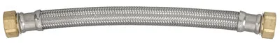 3/4-fip X 3/4-fip X 12 In. Water Heater Connector - Braided Stainless Steel