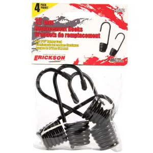 4-pack. 12mm Replacement Bungee Hooks