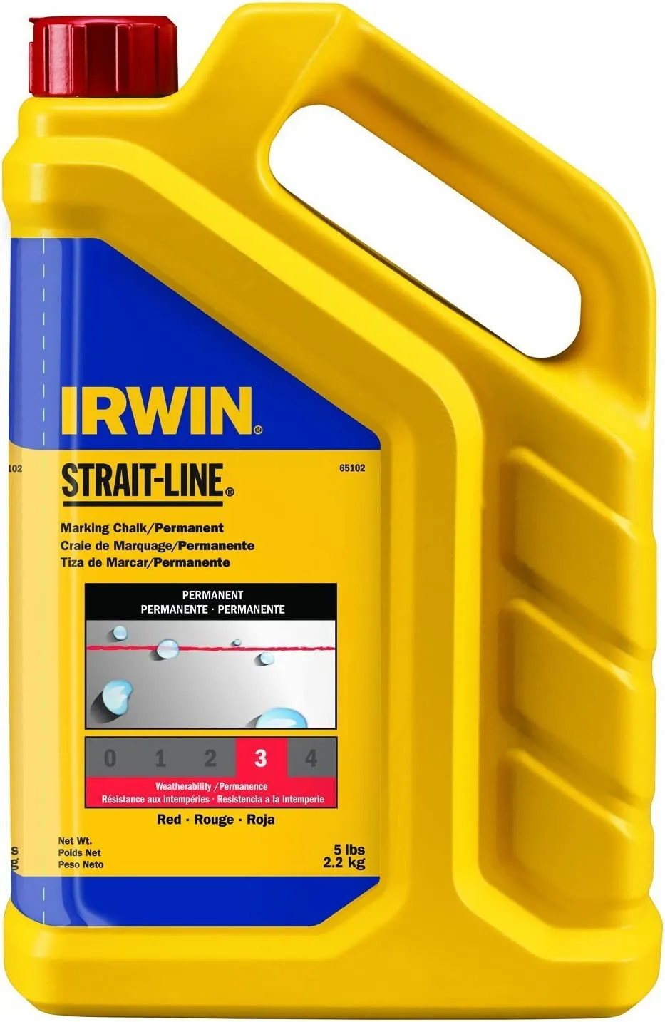 5LB STRAIT-LINE Marking Chalk Refill Permanent - RED