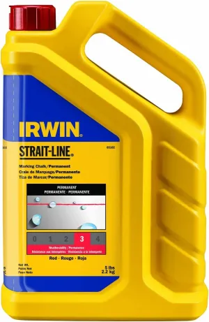 5LB STRAIT-LINE Marking Chalk Refill Permanent - RED