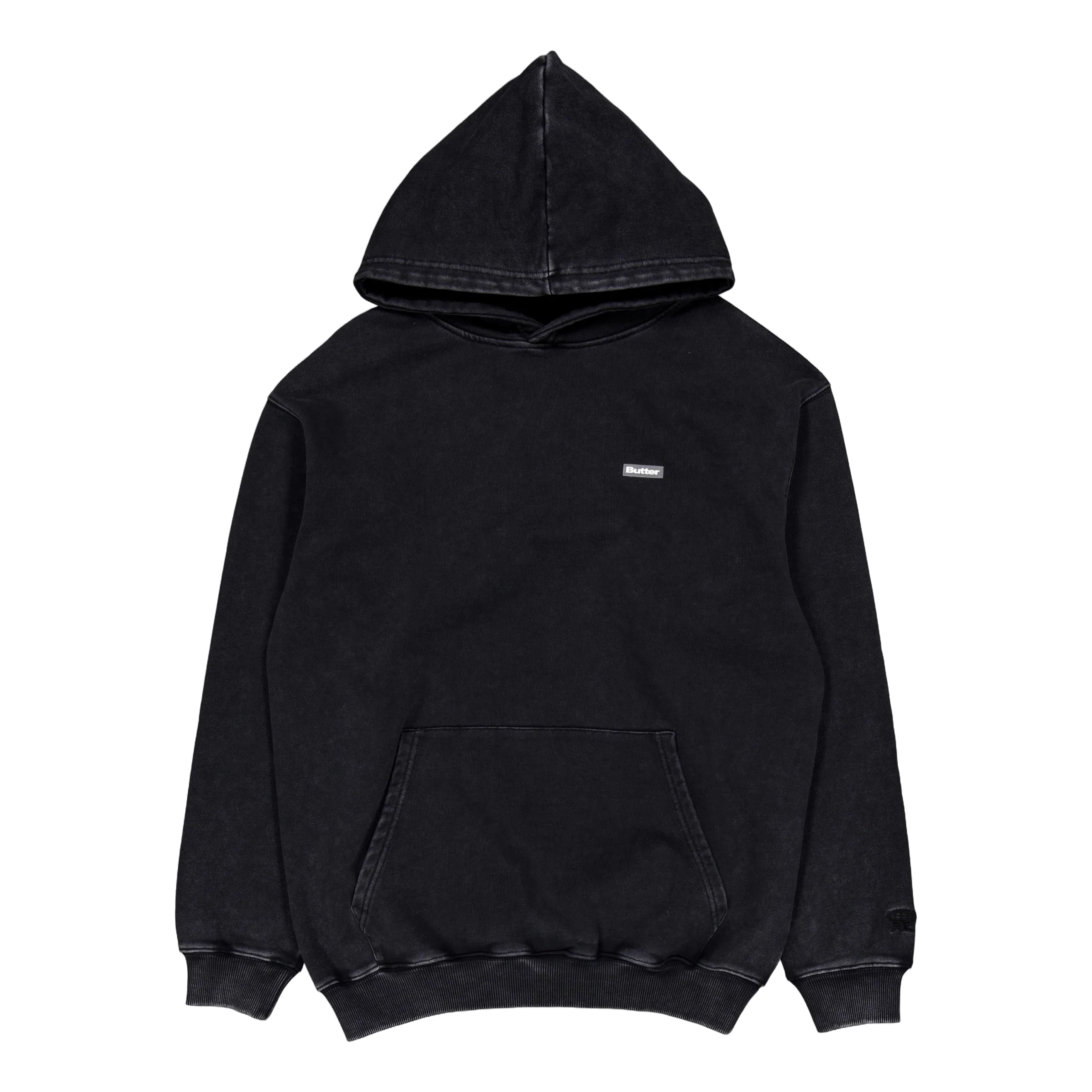 Basic Pullover Hood Washed Black