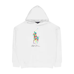 Big Fit Big Pony Fleece Hoodie White