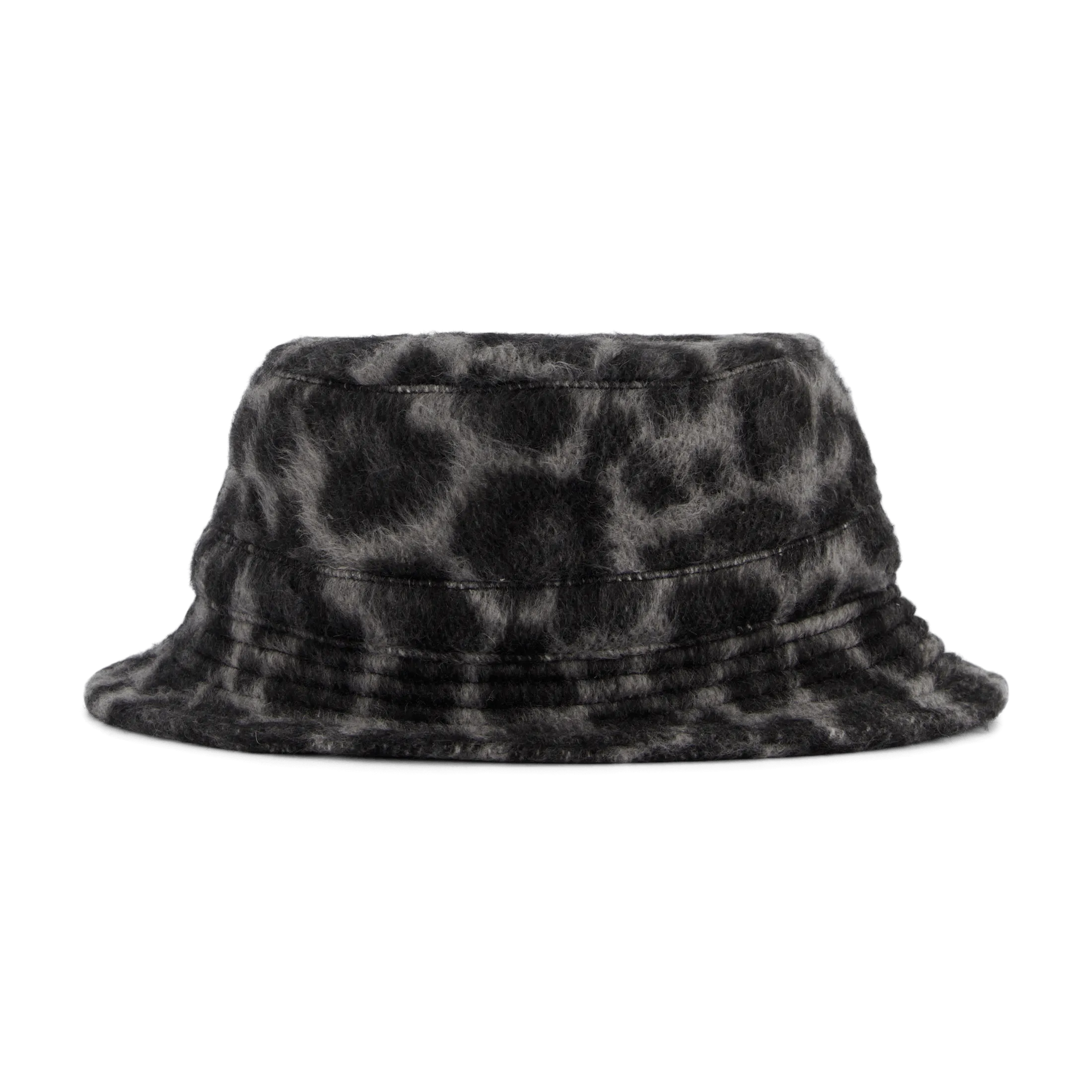 Bucket Hat Lined Black / White Leopard