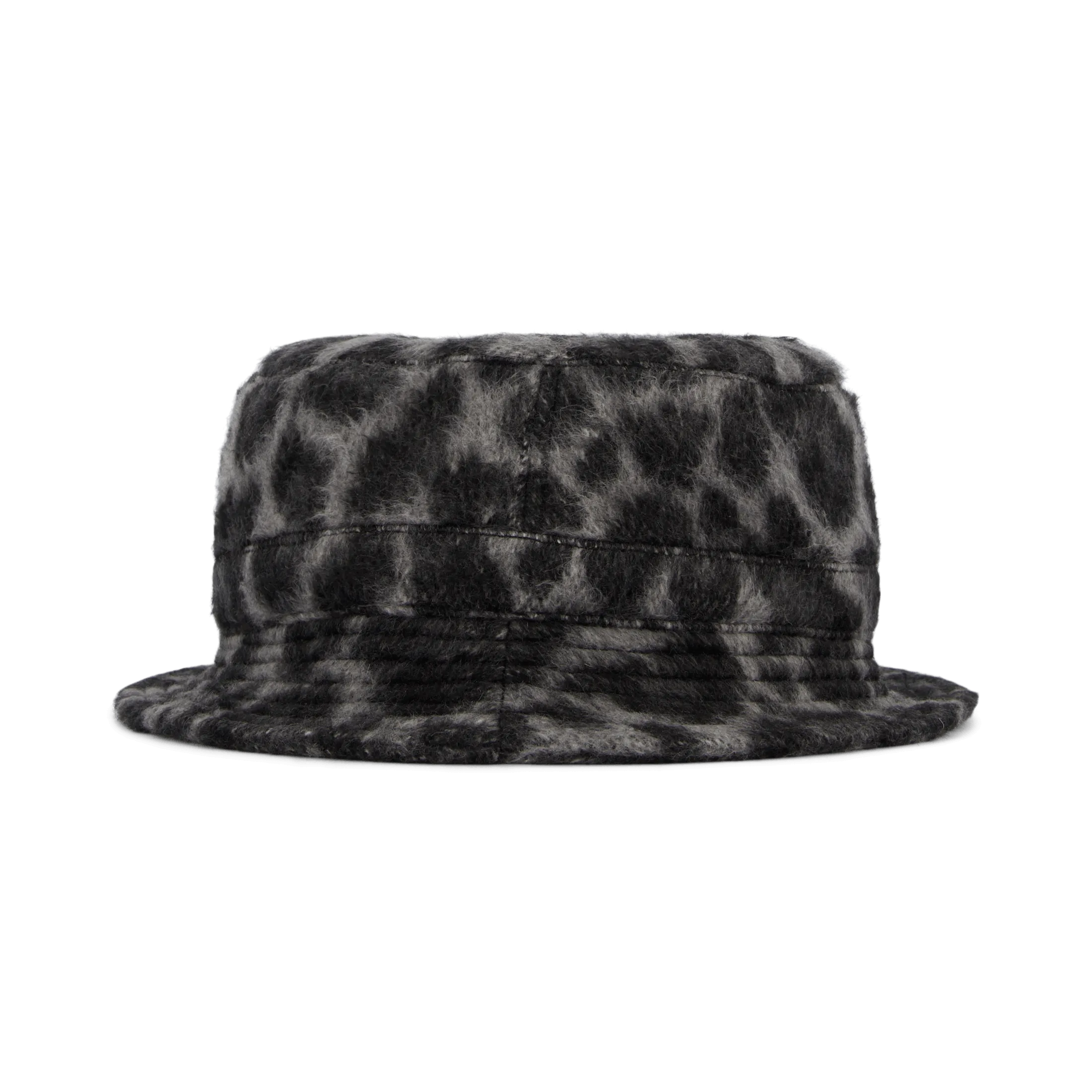 Bucket Hat Lined Black / White Leopard
