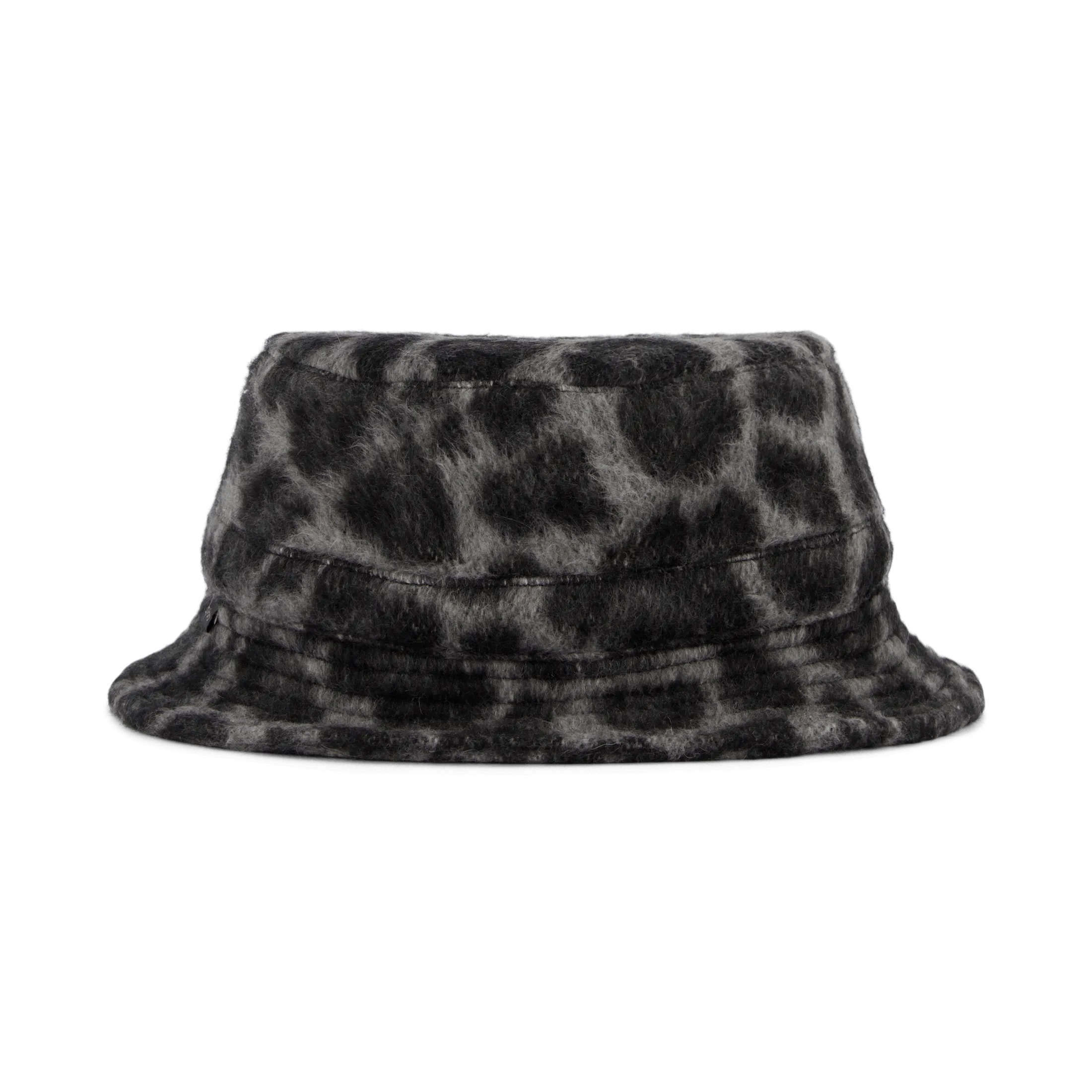 Bucket Hat Lined Black / White Leopard