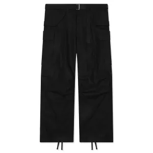 Cotton Twill Pants - Black