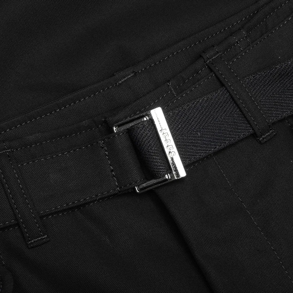 Cotton Twill Pants - Black