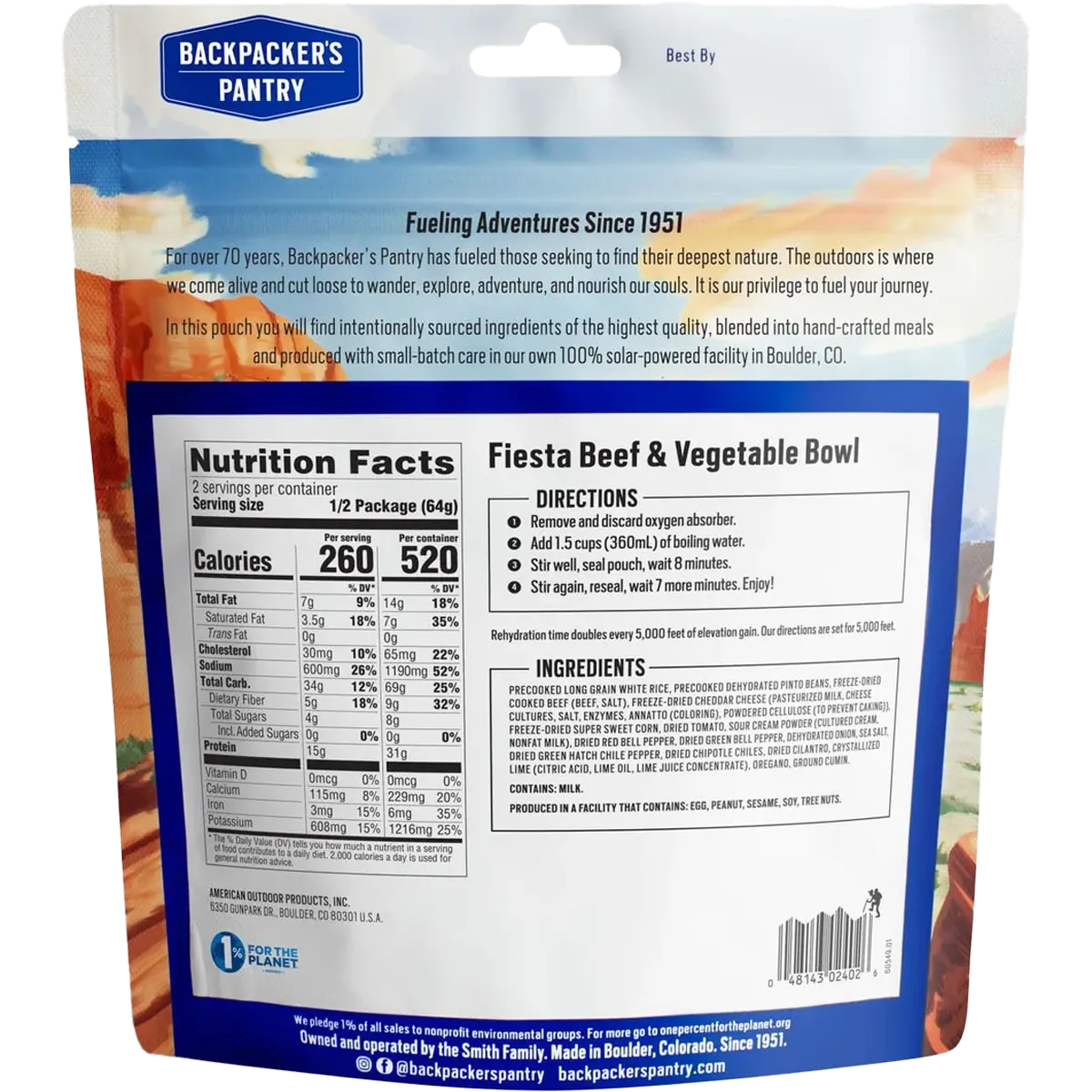 Fiesta Beef and Vegetable Bowl (2 Servings)