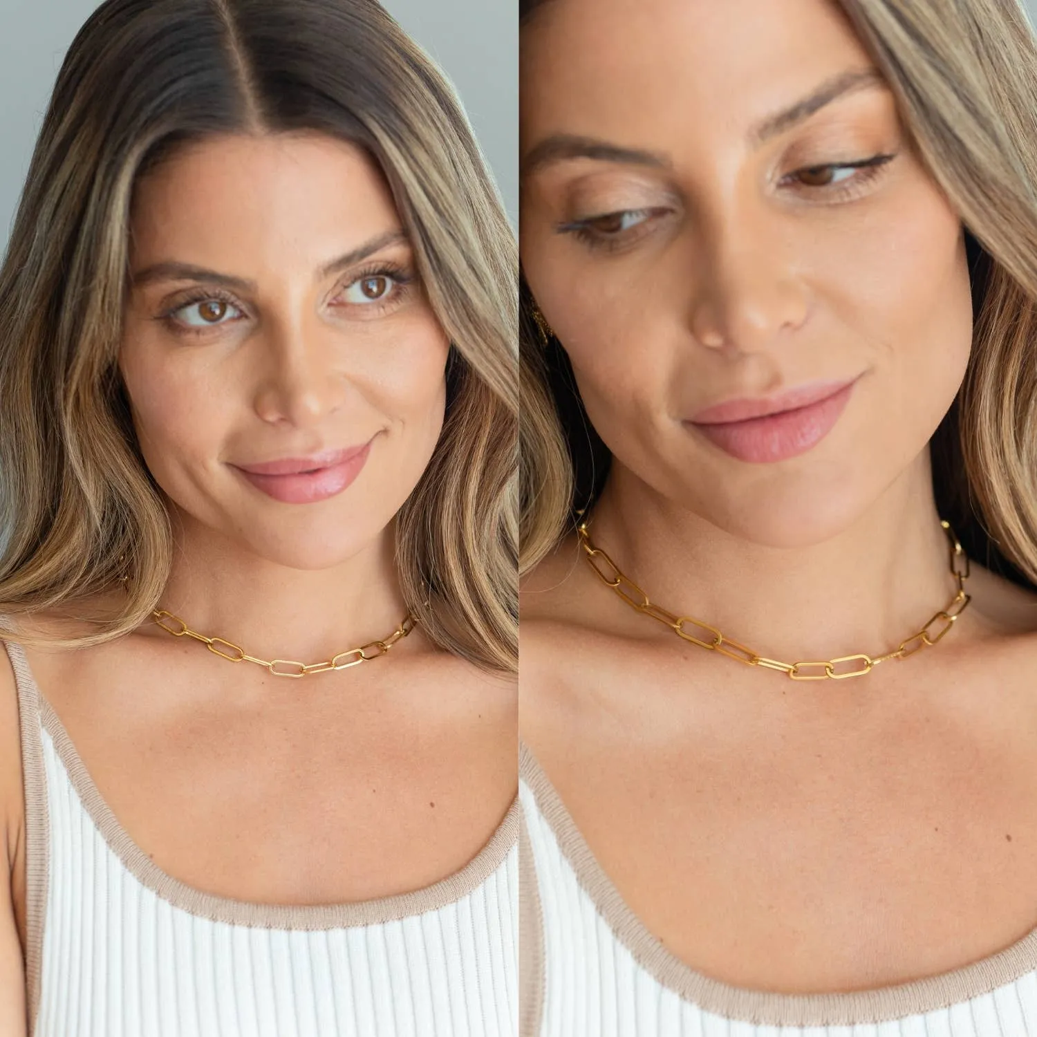 Paperclip Necklace, Water Resistant