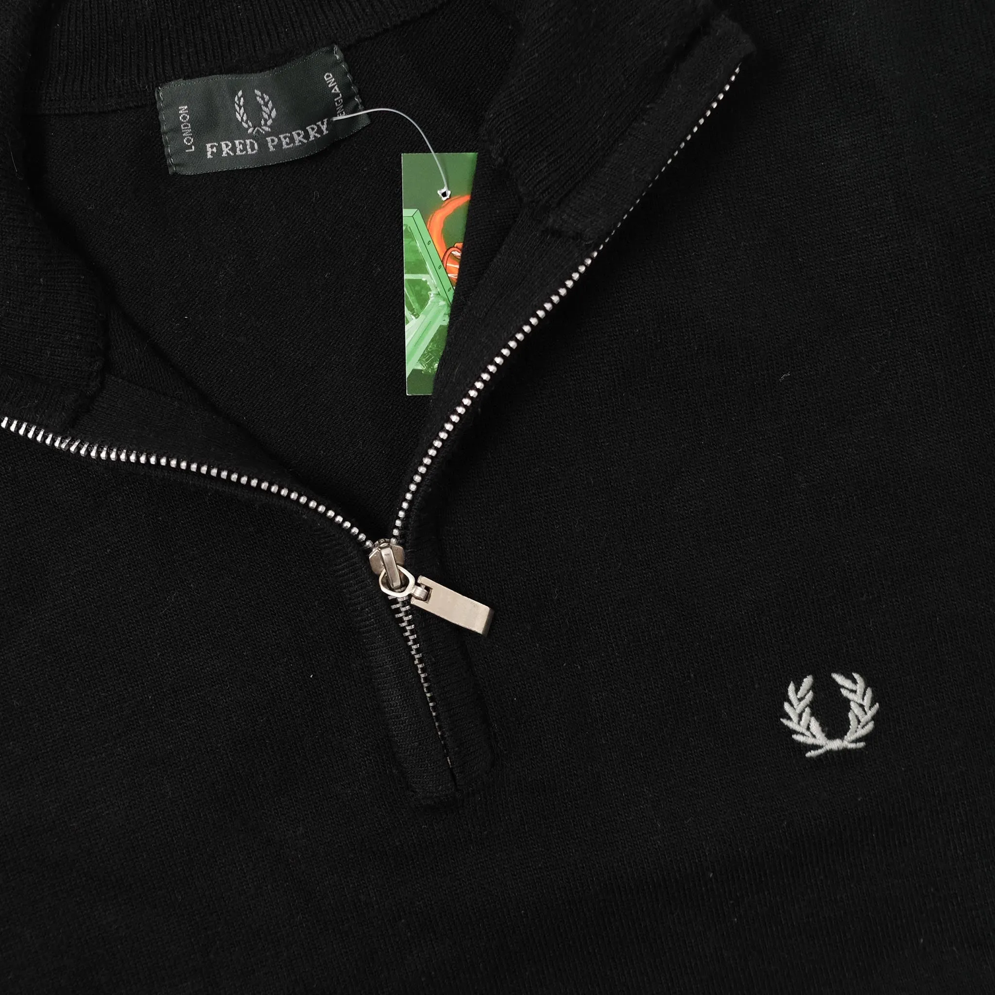 Vintage Fred Perry Q-Zip Sweater Small