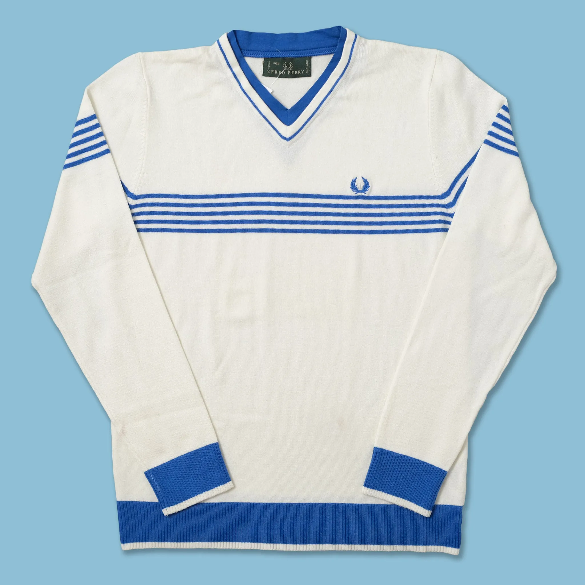 Vintage Fred Perry V-Neck Sweater Small