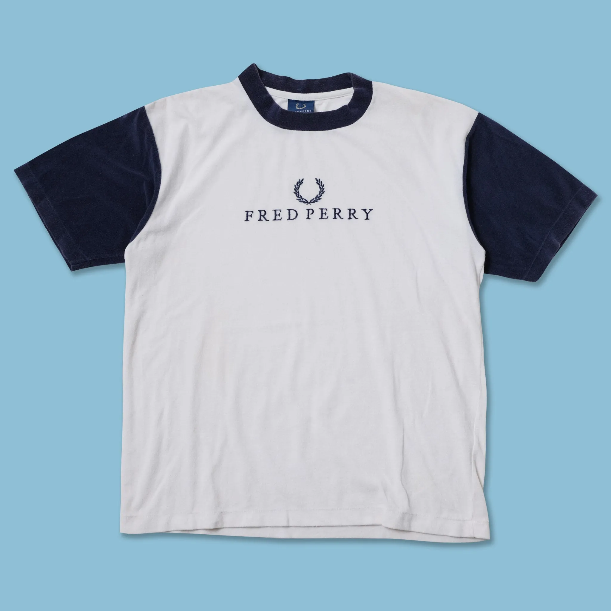 Vintage Fred Perry Velour T-Shirt Medium