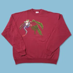 Vintage Frog Harlequin Sweater XLarge