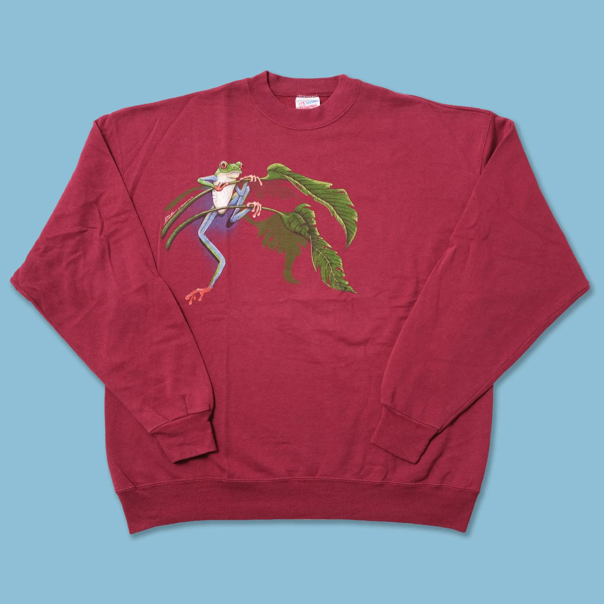 Vintage Frog Harlequin Sweater XLarge