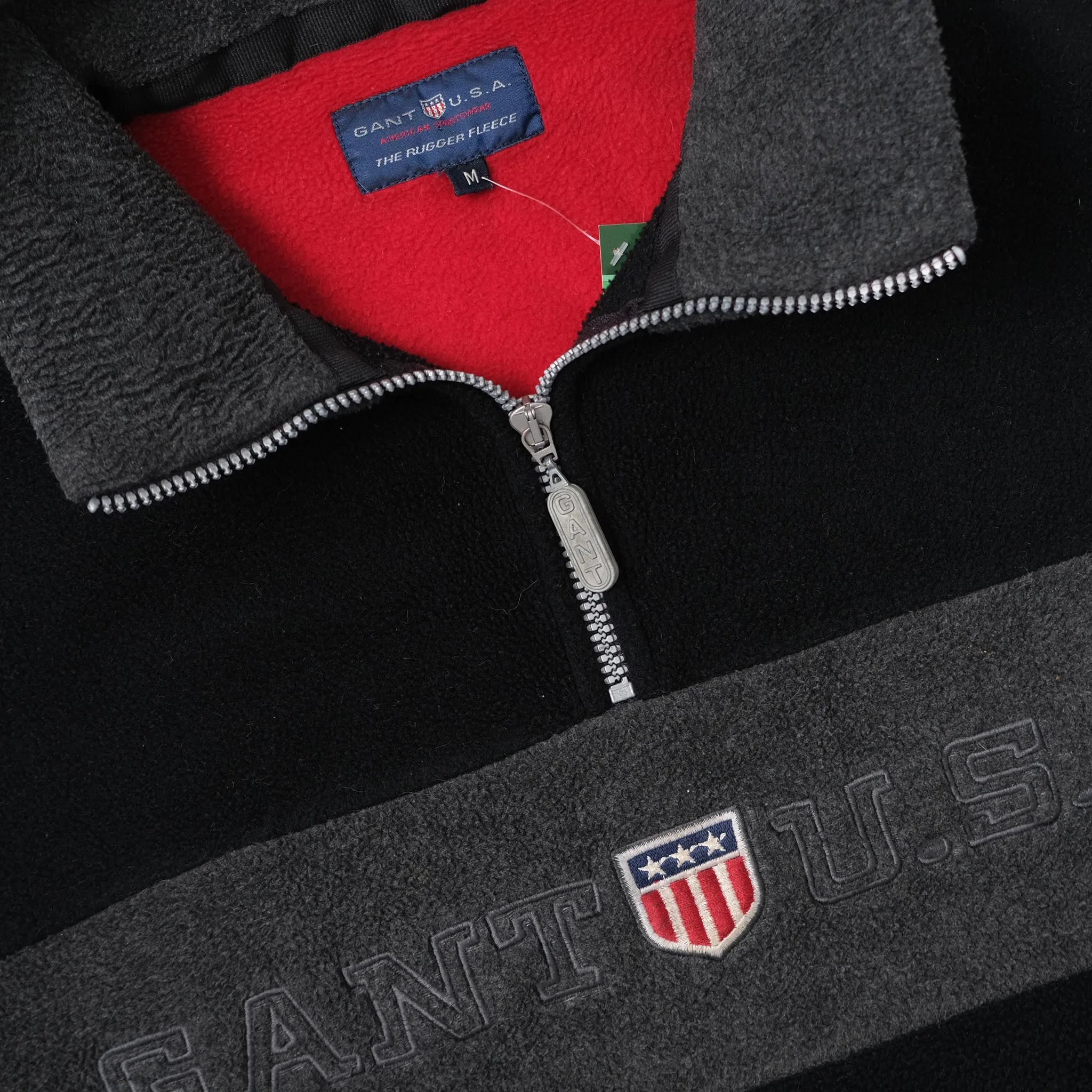 Vintage Gant Q-Zip Fleece Medium